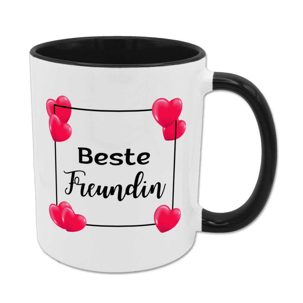 Beste Freundin - Tasse - HTH - schwarz