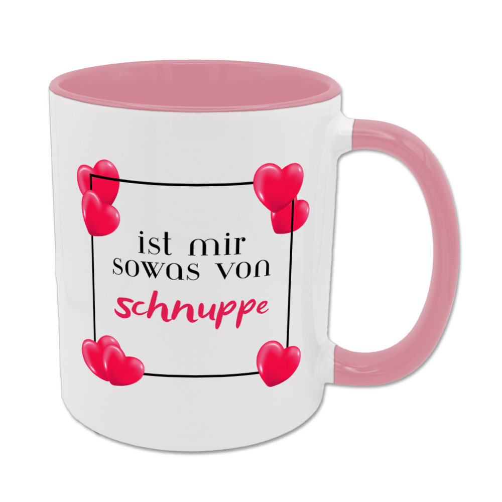 ist mir sowas von schnuppe - HTH-Tasse - rosa