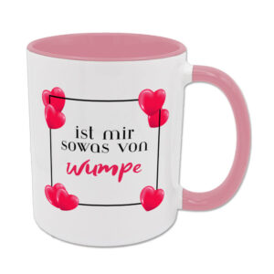 ist mir sowas von wumpe - HTH-Tasse - rosa