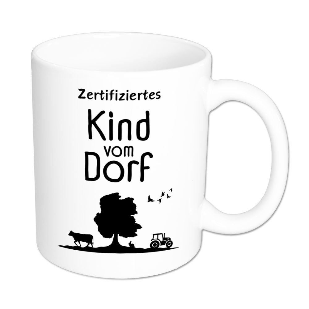 Zertifiziertes Kind vom Dorf - Tasse - weiß