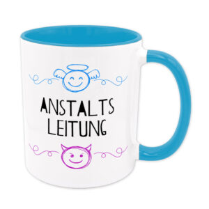 Anstaltsleitung - Tasse - Engelchen & Teufelchen Serie - hellblau