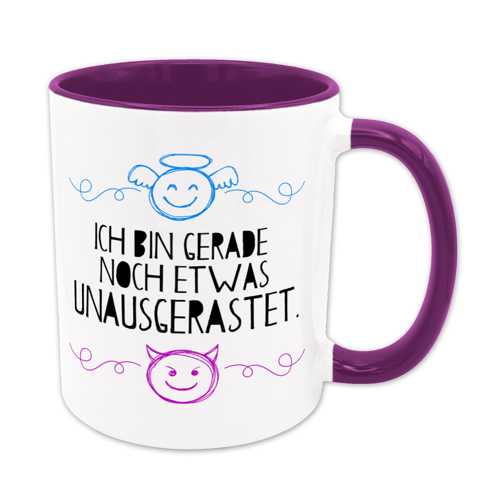 Ich bin gerade noch etwas unausgerastet - Tasse - violett