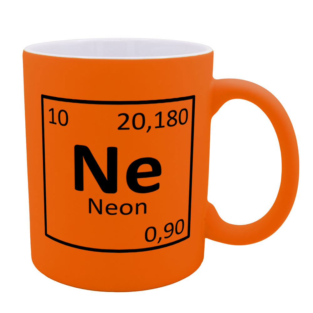Neon-Tasse-Periodensystem - orange