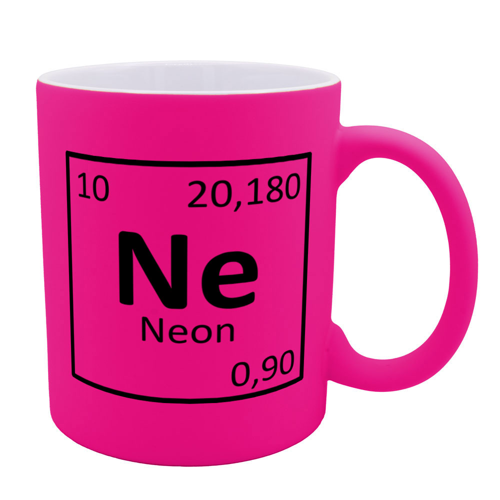 Neon-Tasse-Periodensystem - pink