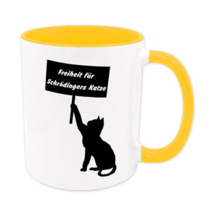 Freiheit für Schrödingers Katze - Tasse - goldgelb