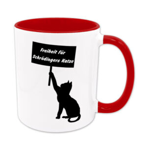 Freiheit für Schrödingers Katze - Tasse - rot