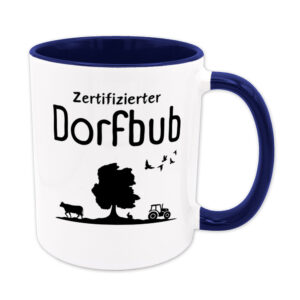 Zertifizierter Dorfbub - Tasse - dunkelblau
