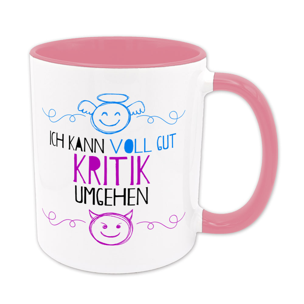 Ich kann voll gut Kritik umgehen - Tasse - rosa