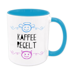 Kaffee regelt - Tasse - EUT Serie - hellblau