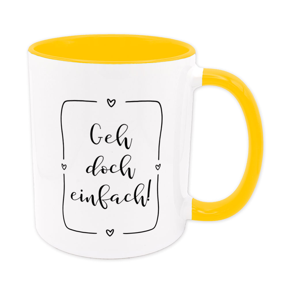 Geh doch einfach! - Tasse - gelb