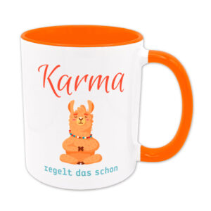 Karma regelt das schon - Tasse - orange