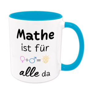 Mathe ist für alle da - Tasse - blau