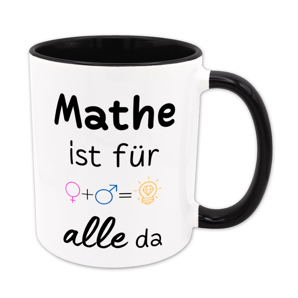 Mathe ist für alle da - Tasse - schwarz