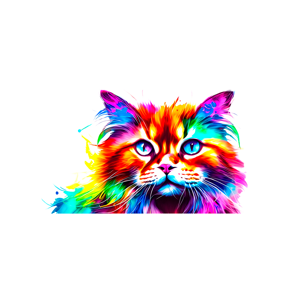 Gesamtes Motiv Color Cat "Audrey" - Tasse - weiss oder schwarz