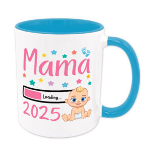 Mama Loading 2025 (Junge) - Tasse - blau