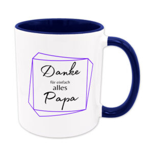 Danke für einfach alles Papa - Tasse - Geschenk - blau