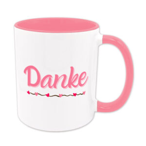 Danke - Tasse - Geschenk - Mitbringsel - rosa