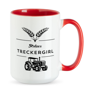 Stolzes Treckergirl - XL-Tasse - rot