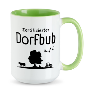 Zertifizierter Dorfbub - XL-Tasse hellgrün