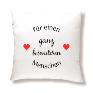 Für einen ganz besonderen Menschen - Kissen zweifarbig - Freundschaftskissen