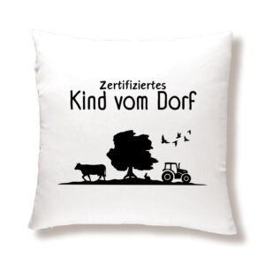 Zertifiziertes Kind vom Dorf - Kissen zweifarbig