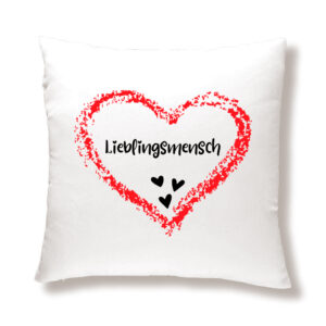 Lieblingsmensch - Kissen zweifarbig - Freundschaftskissen