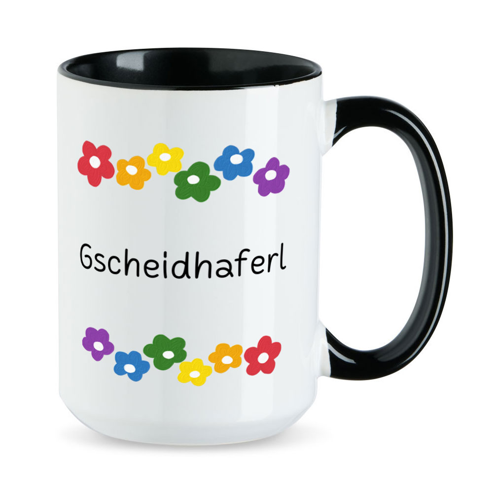 Gscheidhaferl- Blumen - lustige XL-Sprüchetasse - Kaffeebecher – Bild 3