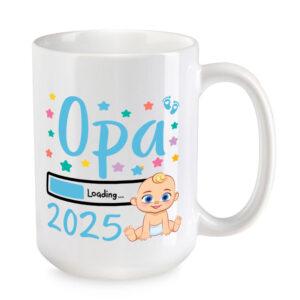 Opa Loading 2025 (Junge) - XL-Tasse - Geschenk - Kaffeebecher - weiss