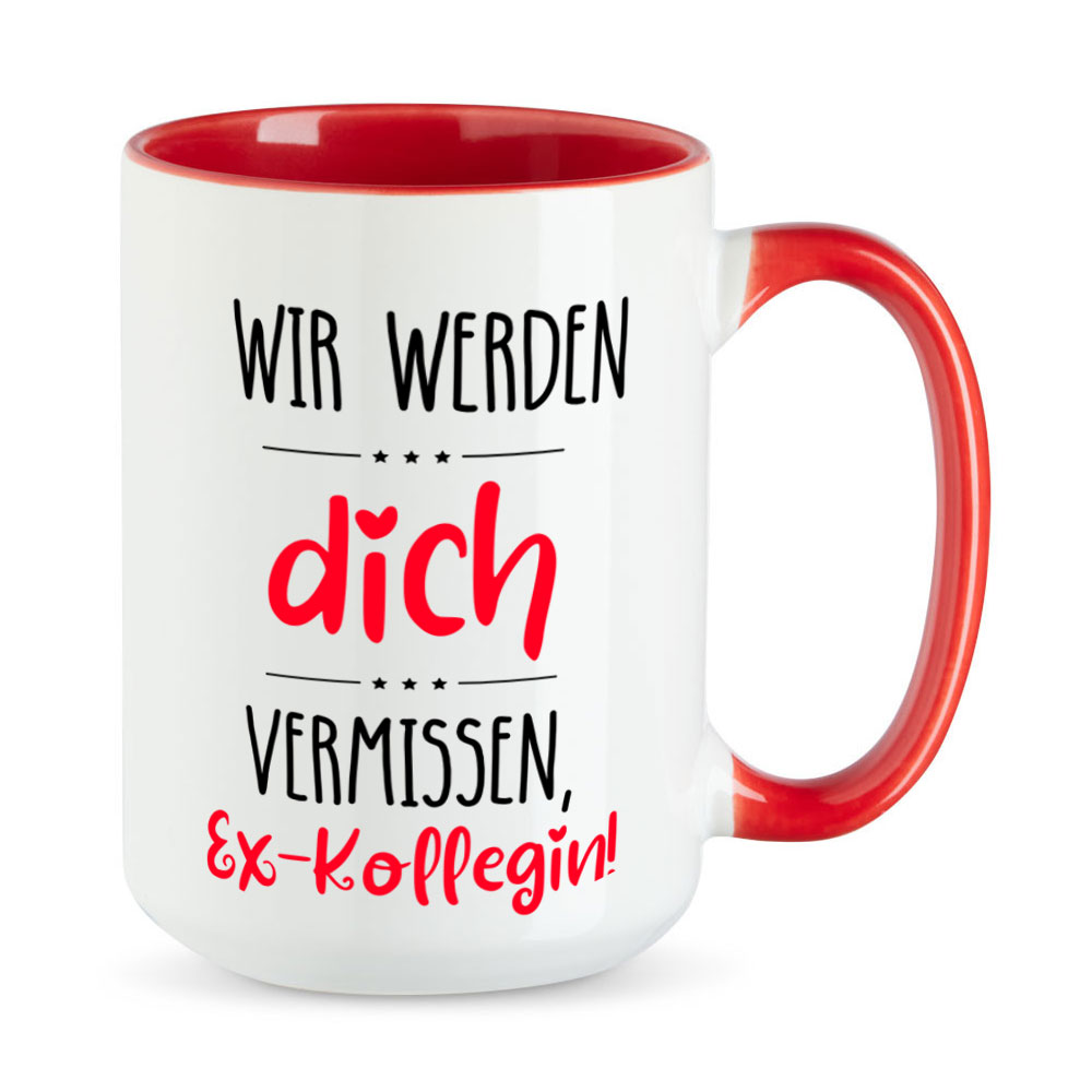 Wir werden dich vermissen, Ex-Kollegin - XL-Sprüchetasse - Abschiedsgeschenk – Bild 3